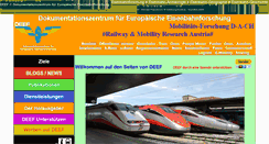 Desktop Screenshot of dokumentationszentrum-eisenbahnforschung.org